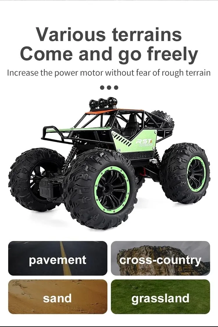 Alloy Remote Control Off-Road Vehicle - Green