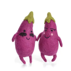 Amica Felt Mr & Mrs Aubergine Toy 18cm