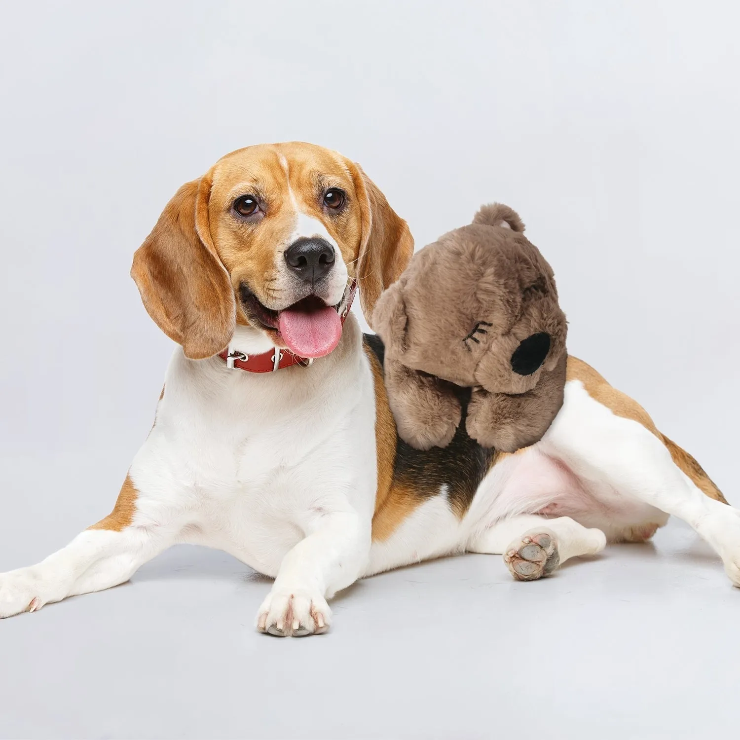 Anxiety Relief Plush Dog Toy with Heartbeat, Yellow - FLOOFI