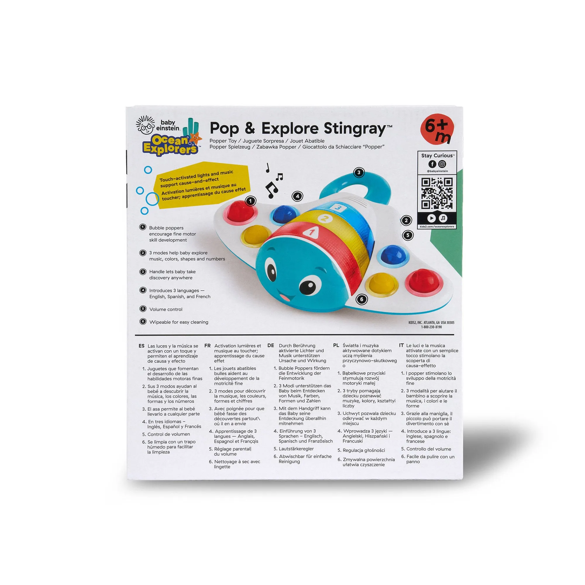 Baby Einstein - Pop Explore Stingray™ Popper Toy