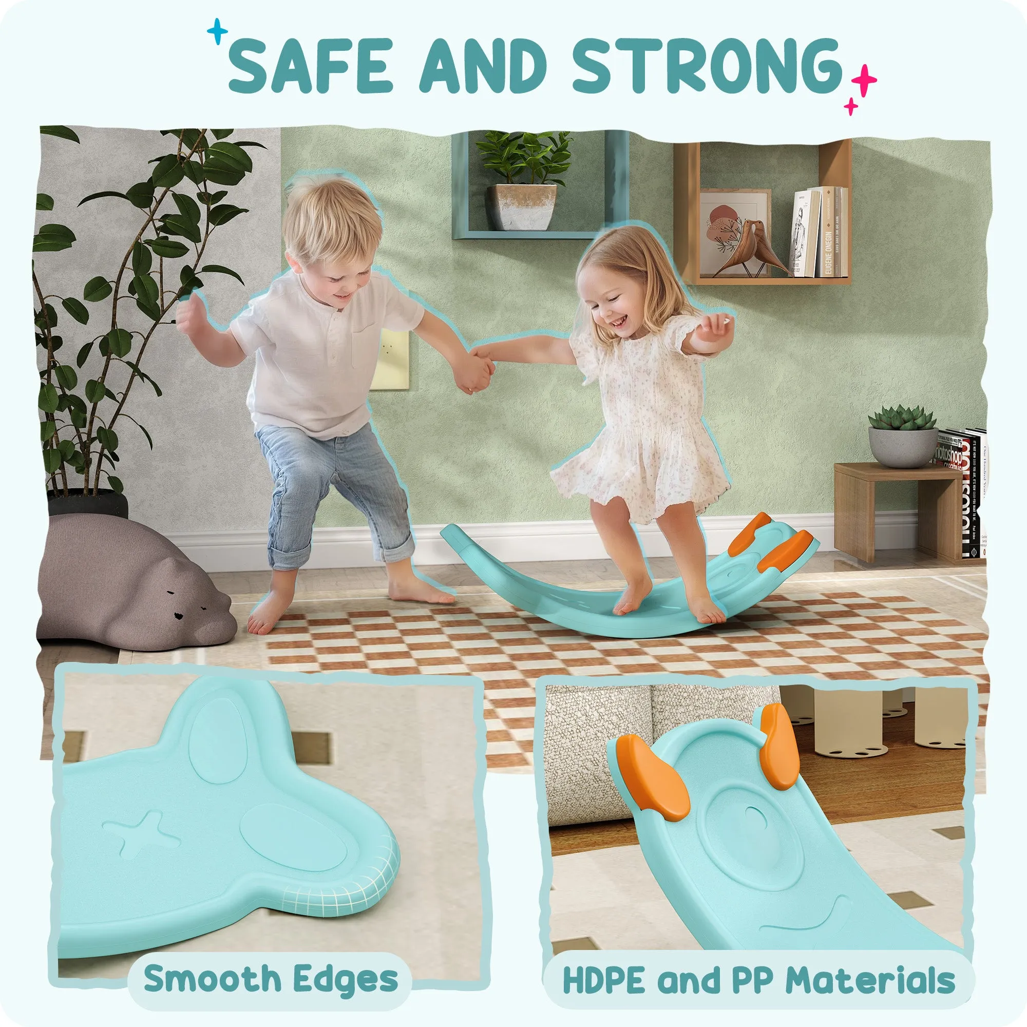 Balance Board for Kids Balance Training & Sensory Play, Light Blue