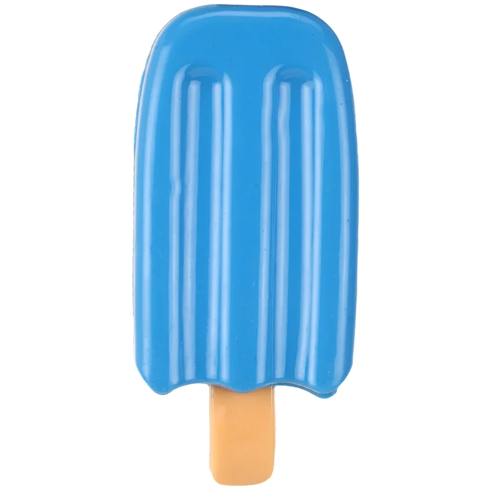 Basil Ice Cream Shaped Cool Lick Silicon Toy for Dogs (Blue)