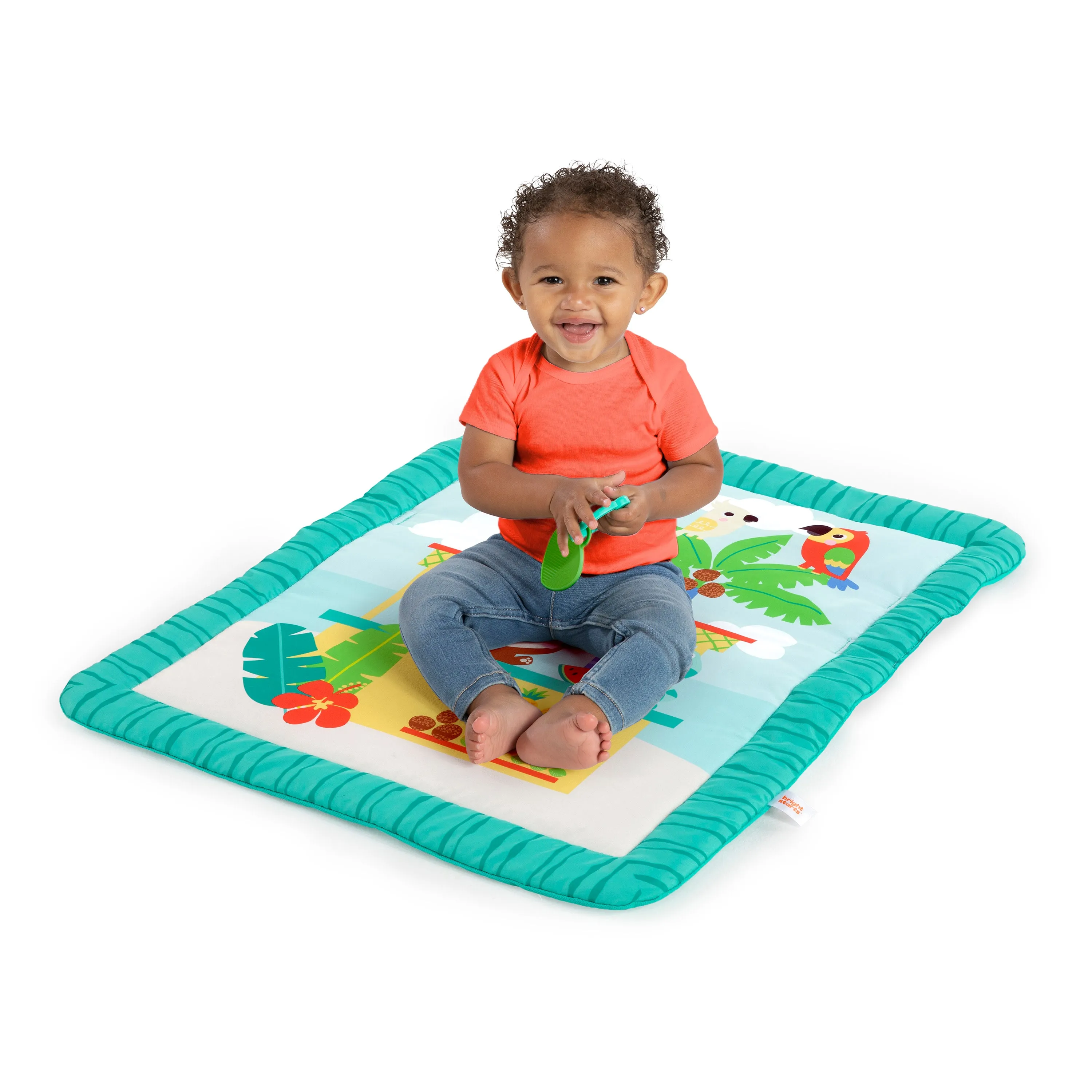 Bright Starts Tiki Toy Bar Baby Activity Gym & Tummy Time Mat, Newborn to 3 Years