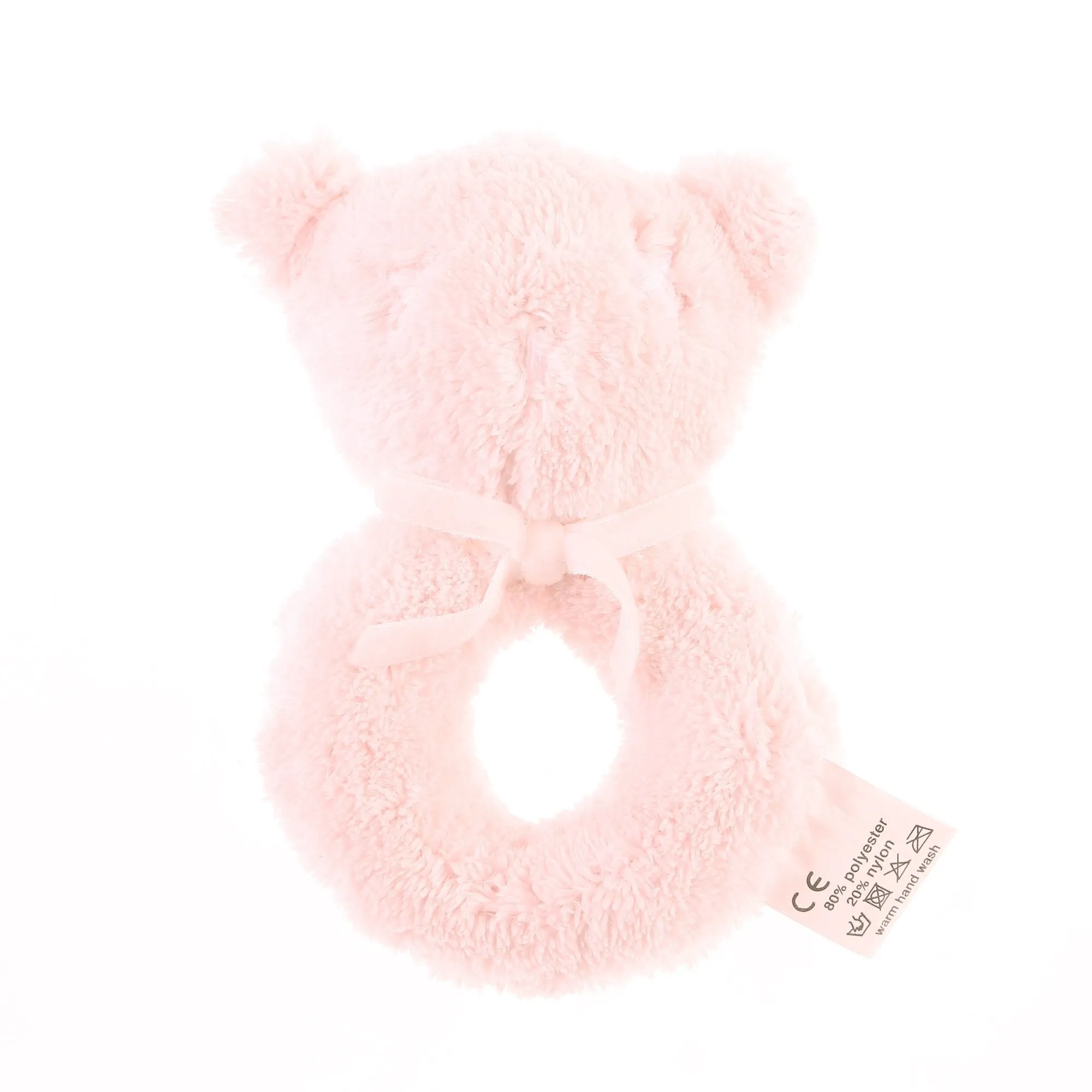 Britt Bear Snuggles Rattle - Pink