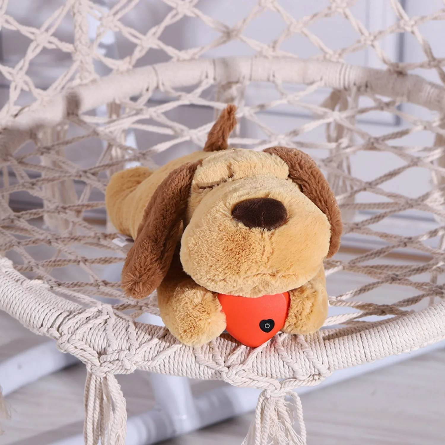 Comfort Plush Dog Toy with Heartbeat, Anxiety Relief - FLOOFI