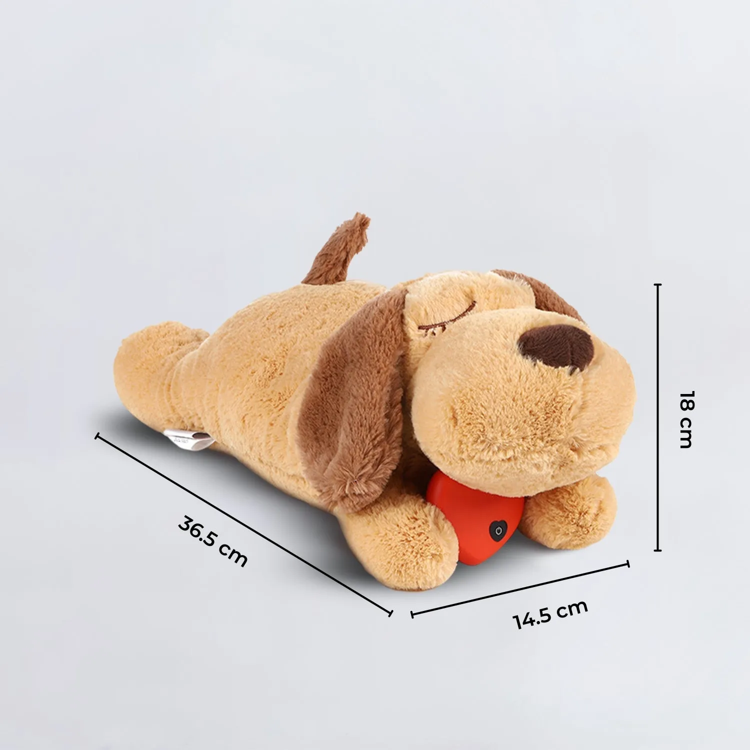 Comfort Plush Dog Toy with Heartbeat, Anxiety Relief - FLOOFI