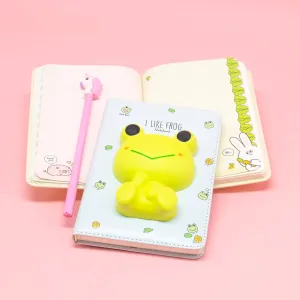 Cute Squishy Hardcover Notebook - Frog