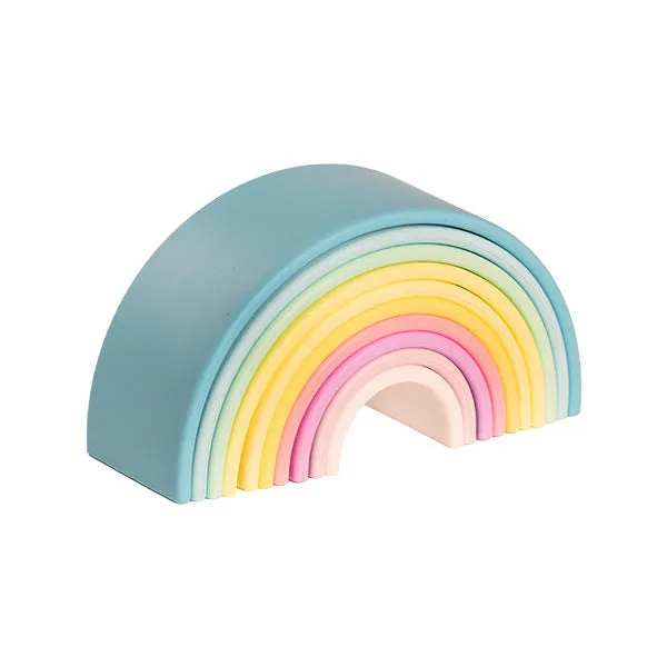 Dëna silicone play set set 10 i rainbow pastel