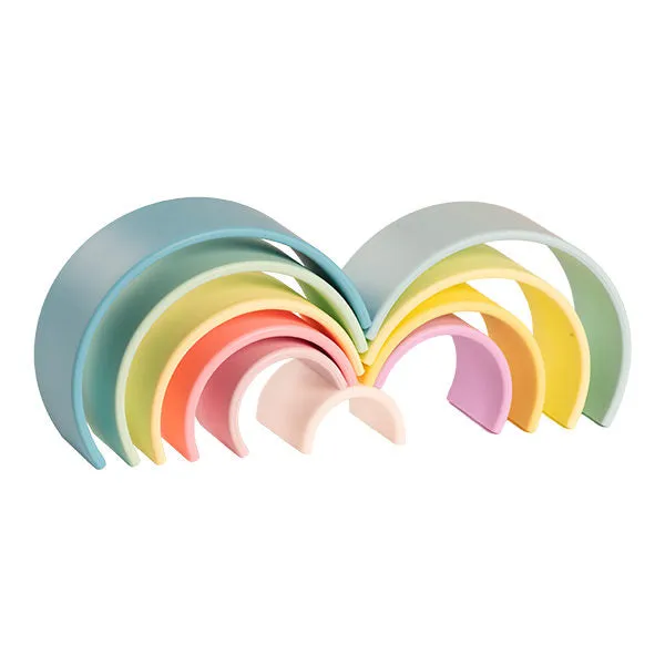 Dëna silicone play set set 10 i rainbow pastel