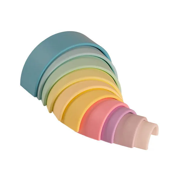 Dëna silicone play set set 10 i rainbow pastel