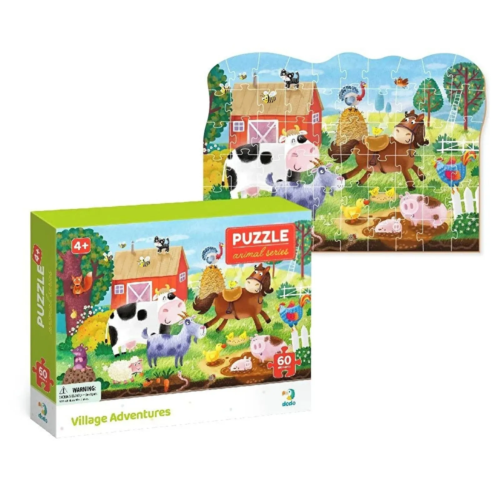 Dodo Puzzle Village Adventures, 60 pcs