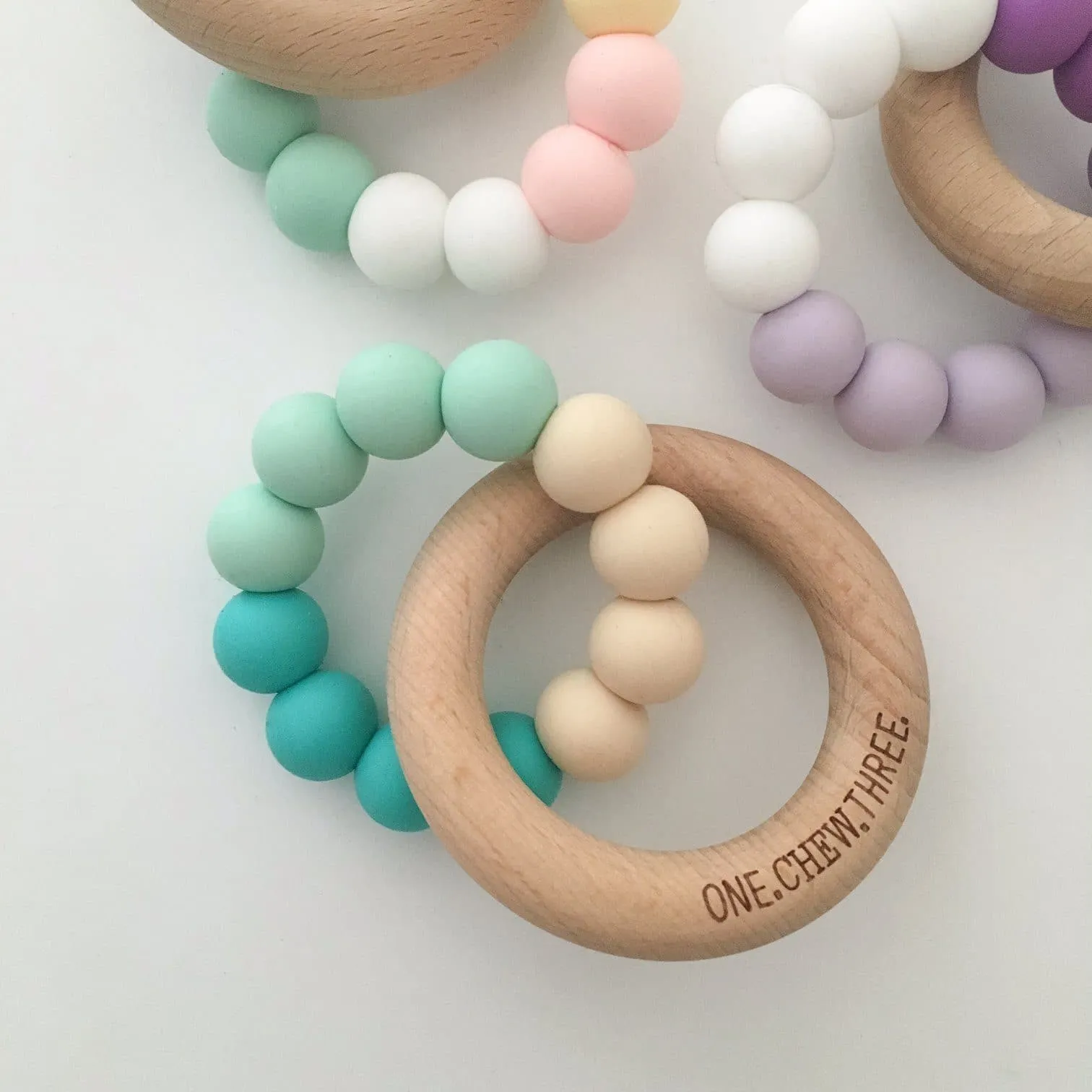 DUO Silicone and Beech Wood Teether