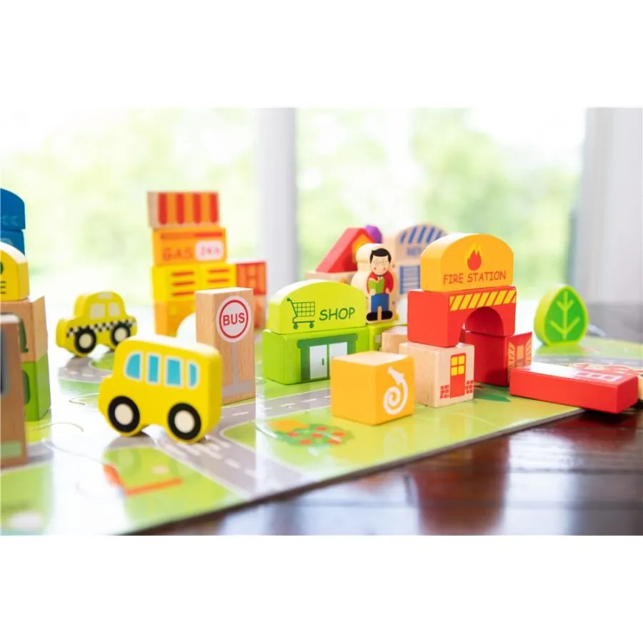 Fat Brain Toys - My Town Block Set