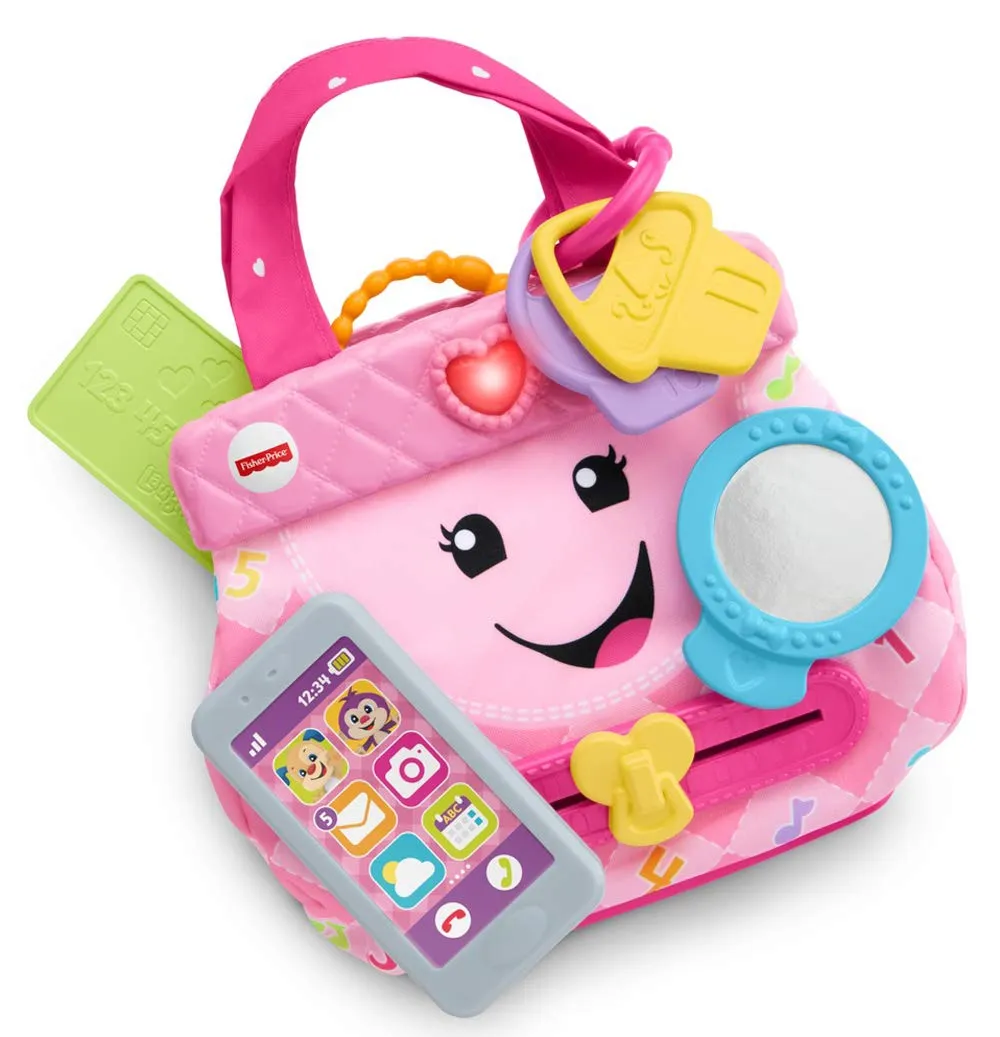 Fisher-Price Laugh & Learn My Smart Purse, Pink, Musical Baby Toy