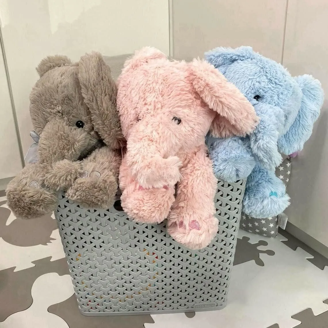 Grey Plush Elephant Soft Toys