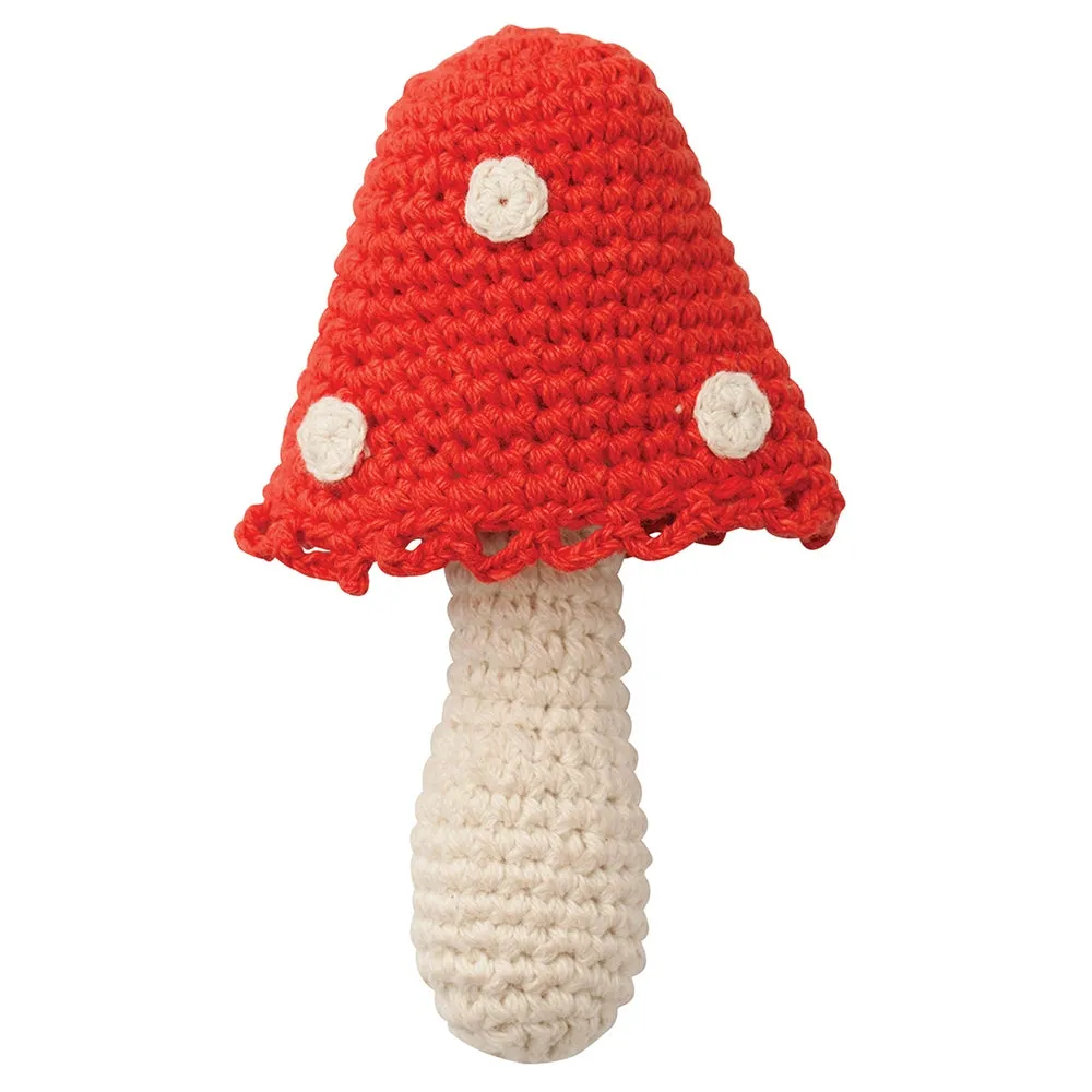 Hoppa Mushroom Crochet Rattle