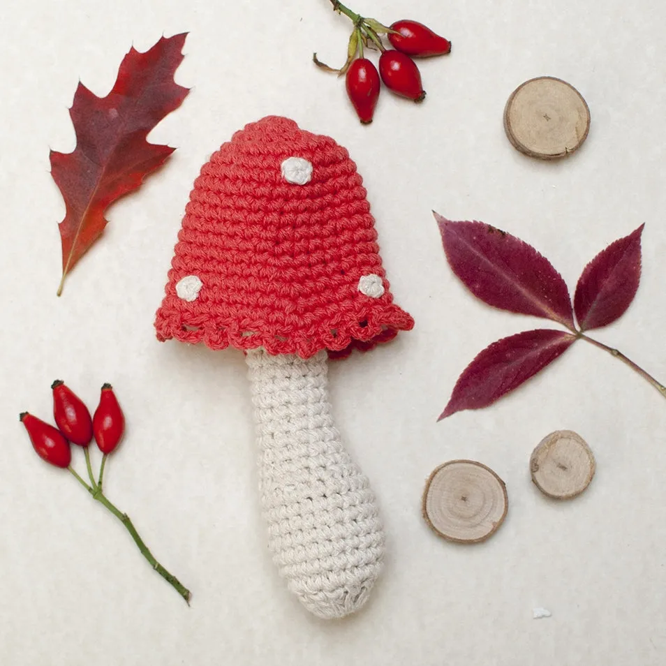 Hoppa Mushroom Crochet Rattle