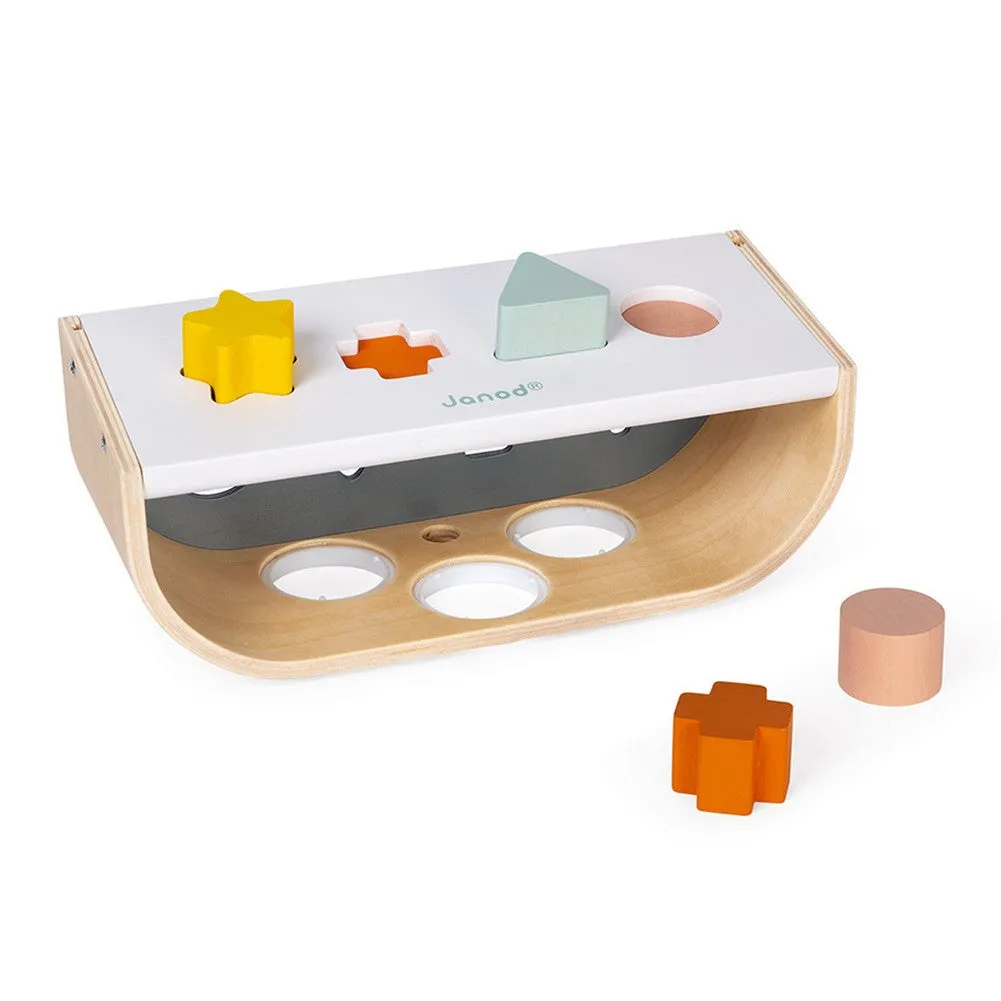 Janod Sweet Cocoon Tap Tap Shape Sorter Activity Toy