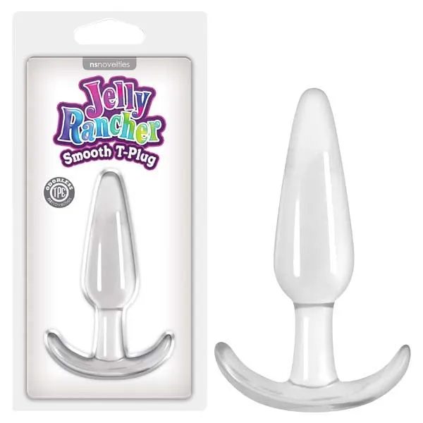 Jelly Rancher Smooth T-Plug - Clear 11 cm (4.3'') Butt Plug