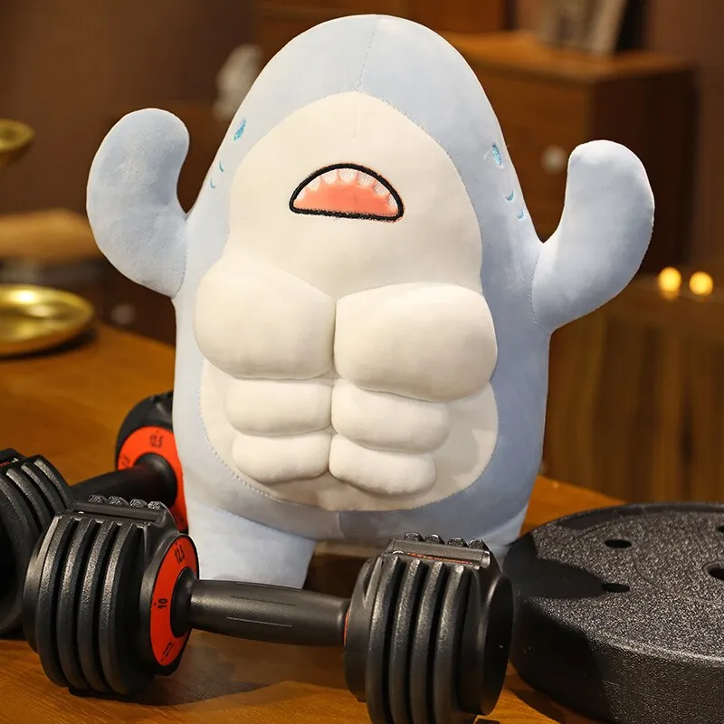 Kawaii Muscle Shark Plushie