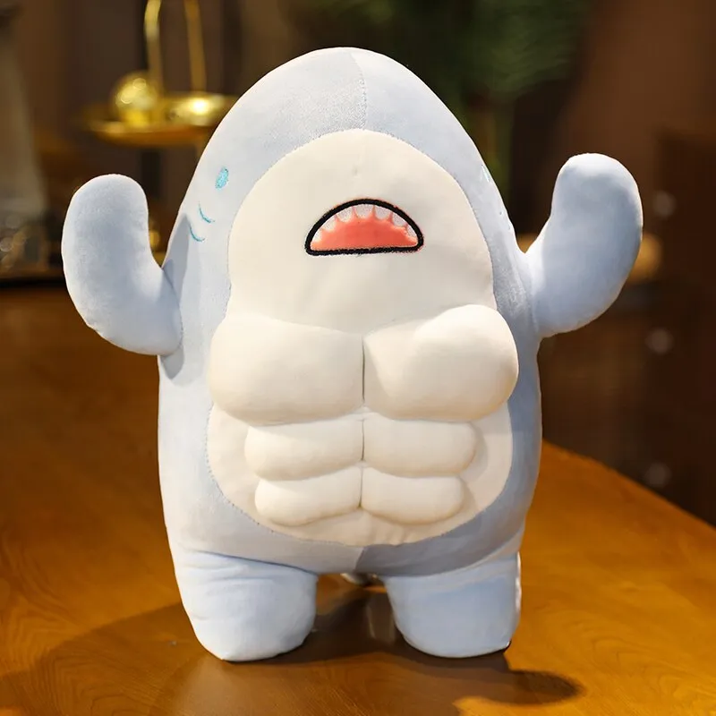 Kawaii Muscle Shark Plushie