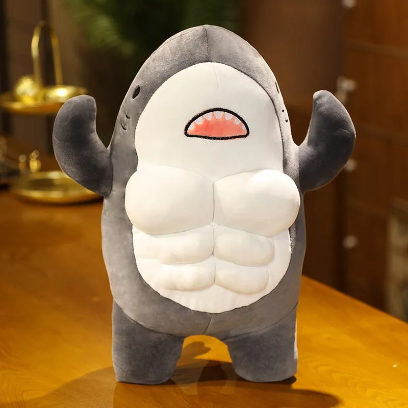 Kawaii Muscle Shark Plushie