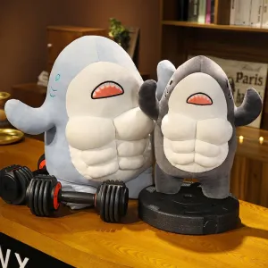 Kawaii Muscle Shark Plushie