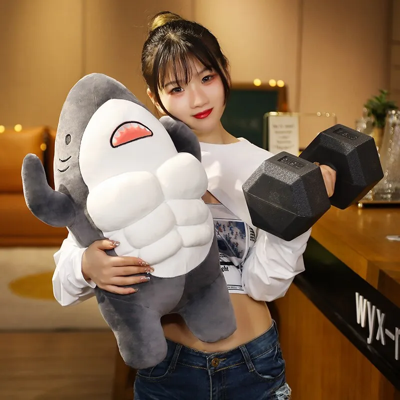 Kawaii Muscle Shark Plushie