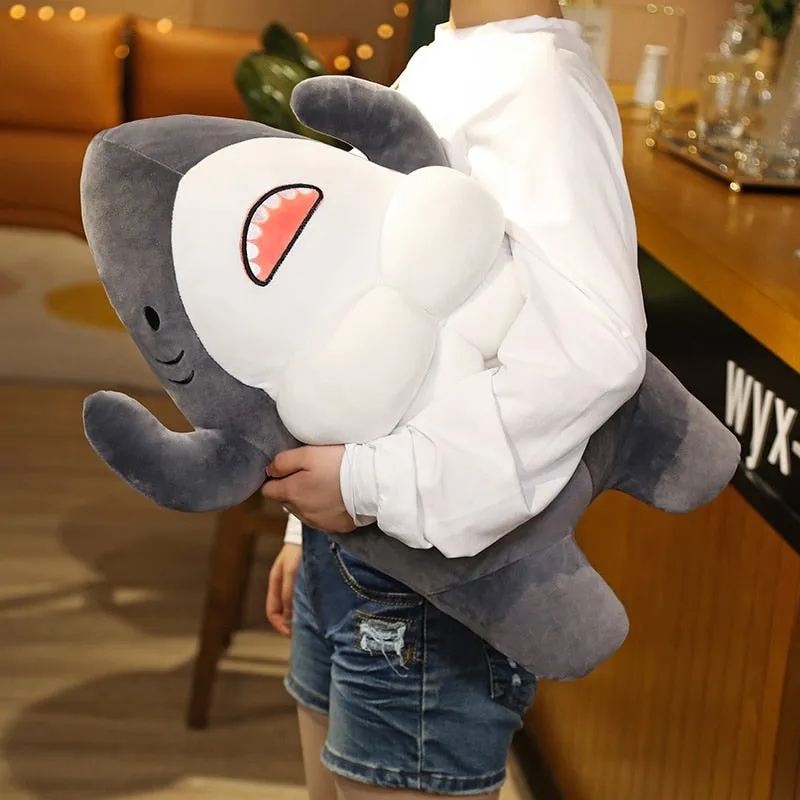 Kawaii Muscle Shark Plushie