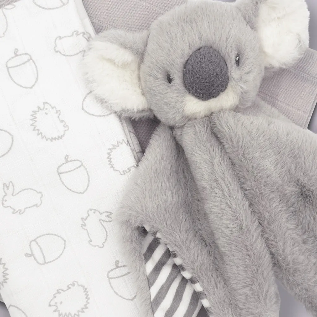 Kodi Koala Comforter with Swaddles New Baby Gift Set