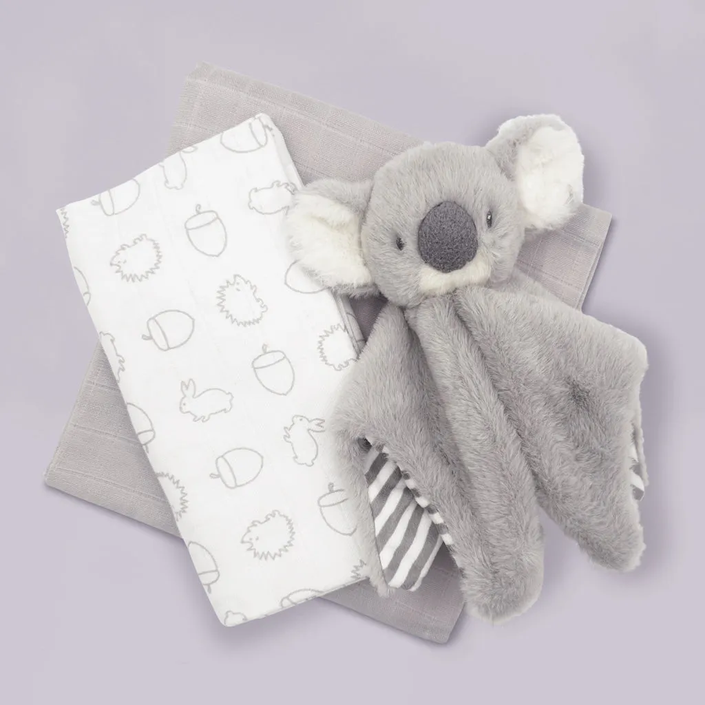 Kodi Koala Comforter with Swaddles New Baby Gift Set