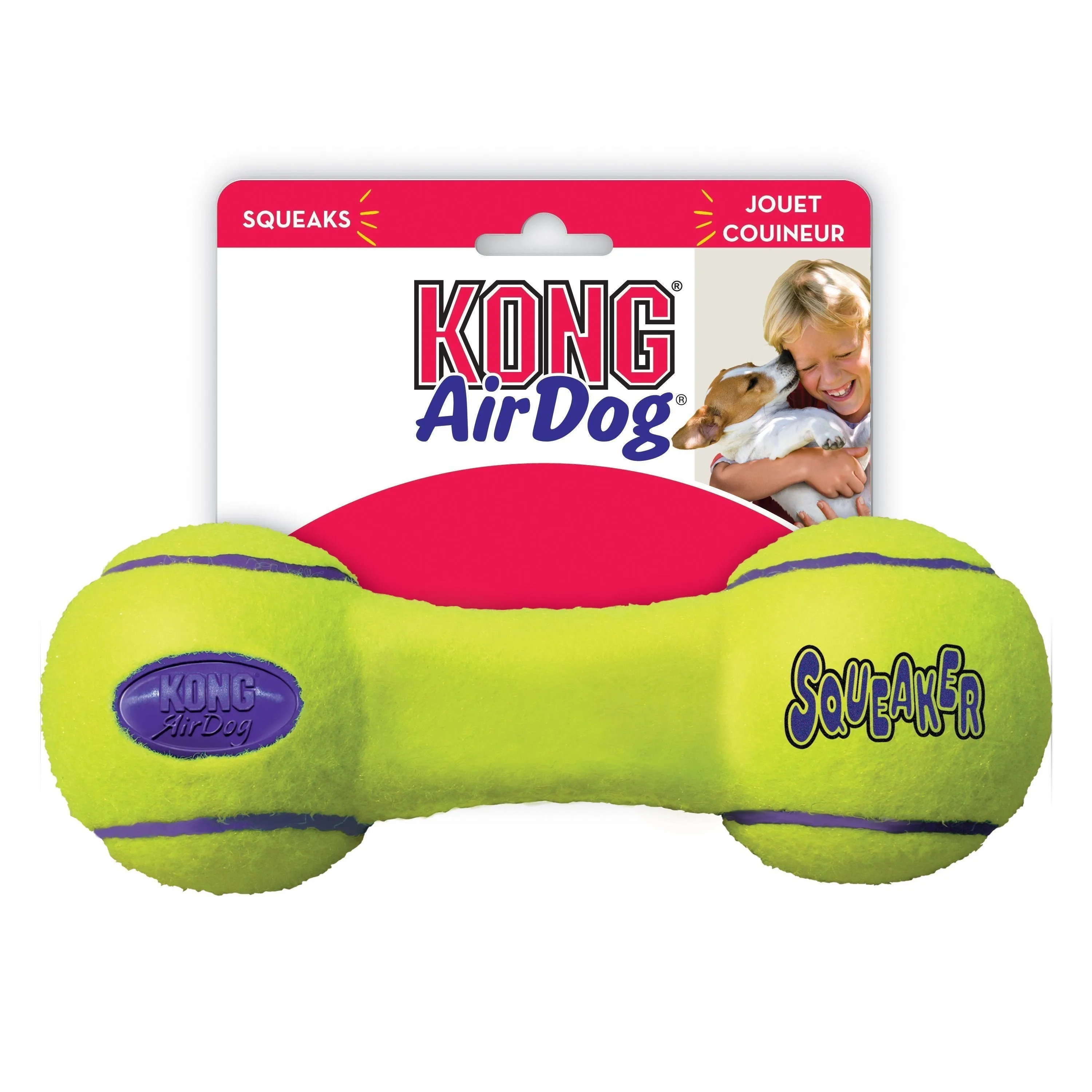 KONG Airdog Squeaker Dumbbell Large Dog Toy