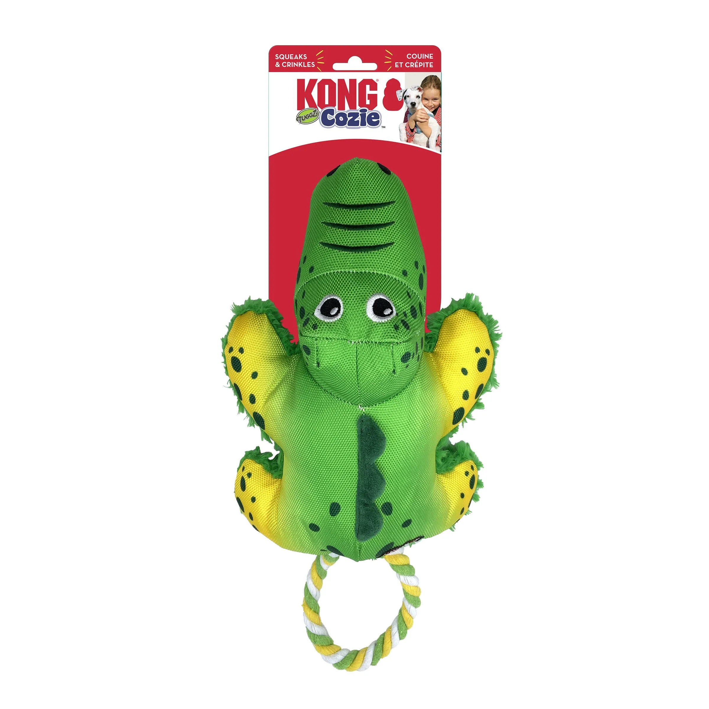 KONG Cozie Tuggz Alligator Medium to Large Dog Toy