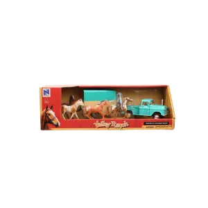 M&f Kid's Chevy Pickup And Horse Trailer Western Toy