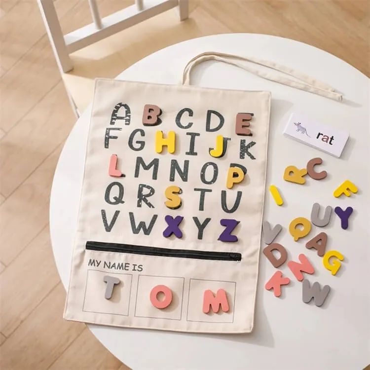 Montessori Alphabet Recognition Canvas Bag