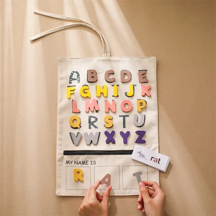 Montessori Alphabet Recognition Canvas Bag