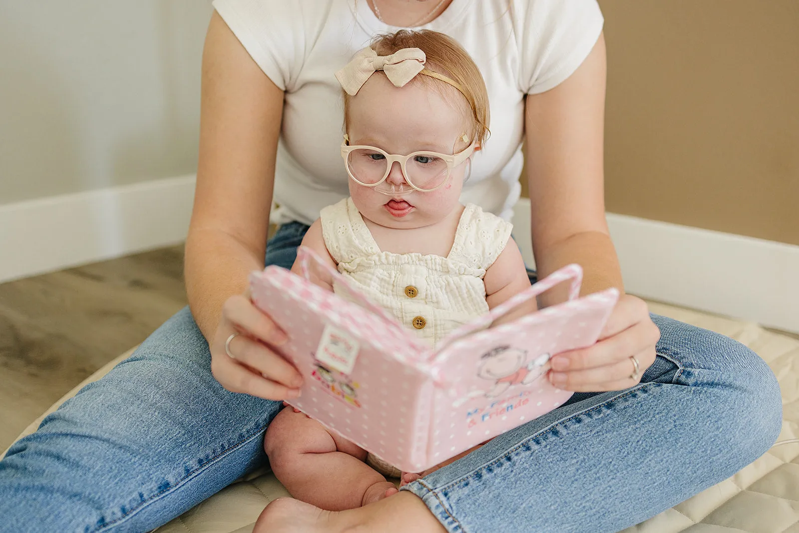 Pink Fleece Baby Girl Photo Album (Holds 15 Photos)