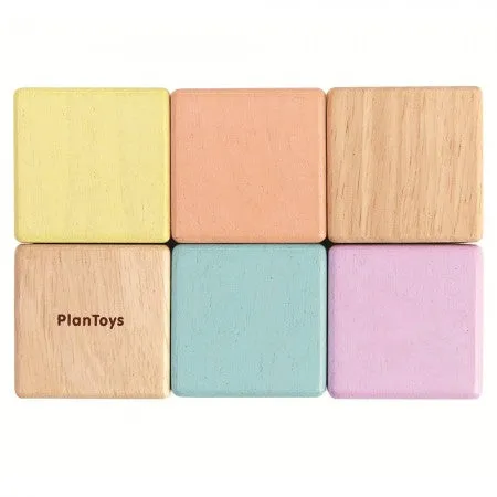 PLAN TOYS - Pastel Sensoring Blocks Wooden Toy