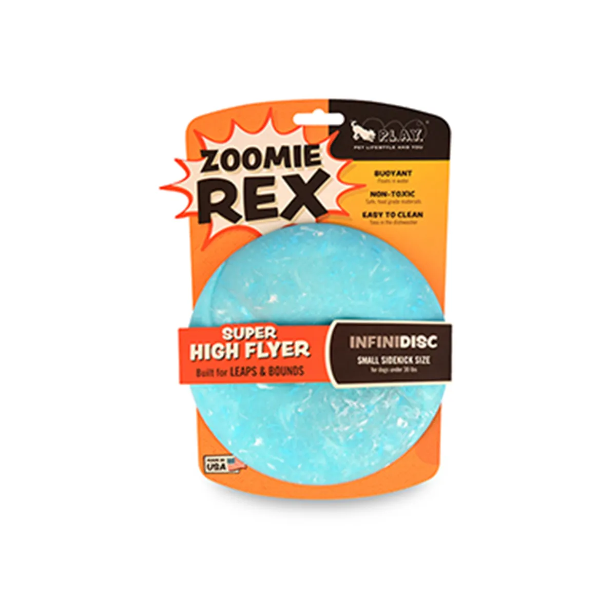 P.L.A.Y. ZoomieRex Disc Dog Toy - Blue