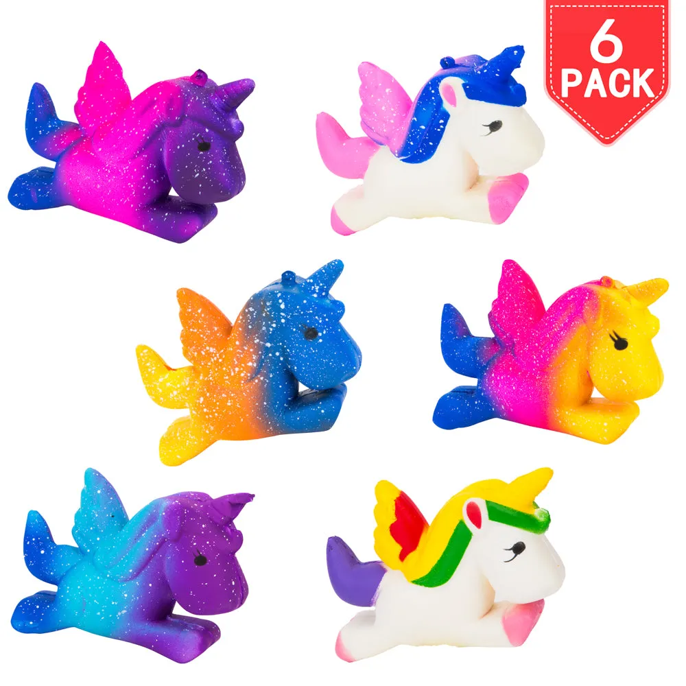 PROLOSO 6 Pack Squishy Fidget Toys Slow Rising Scented Unicorn Squeeze Stress Reliever