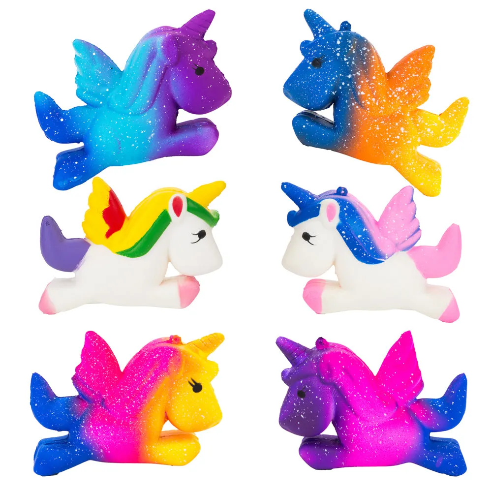 PROLOSO 6 Pack Squishy Fidget Toys Slow Rising Scented Unicorn Squeeze Stress Reliever