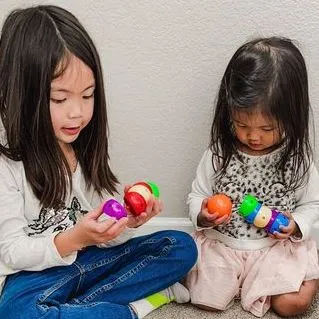 Rainbow Caterpillar Building Toy