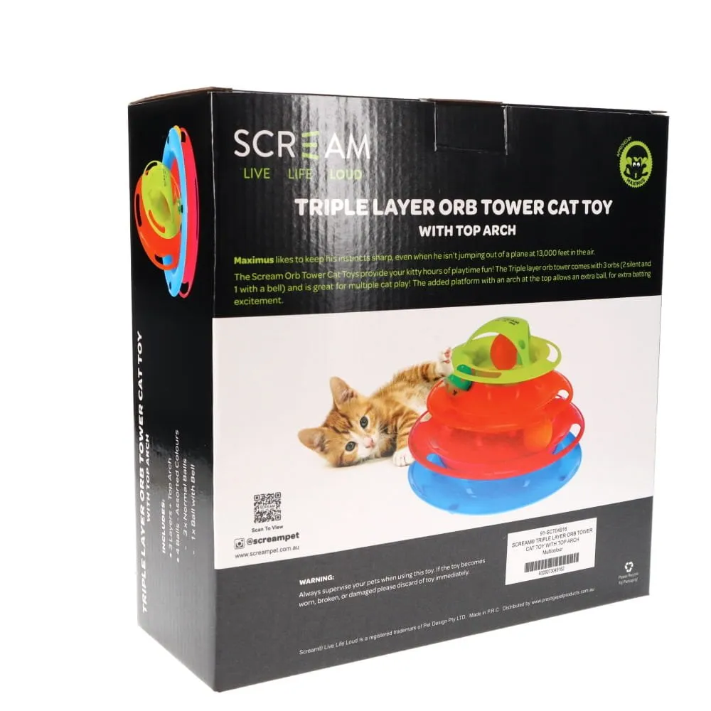 Scream Triple Layer Orb Tower Cat Toy