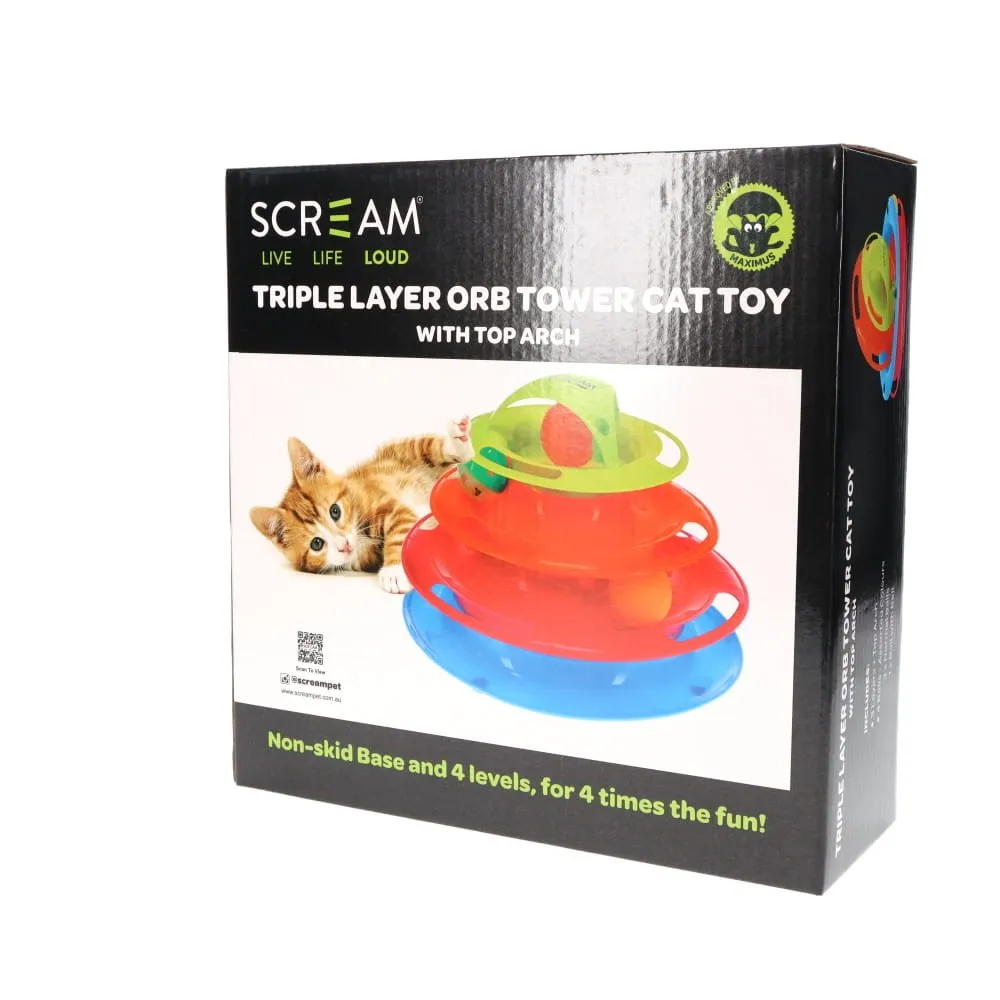 Scream Triple Layer Orb Tower Cat Toy