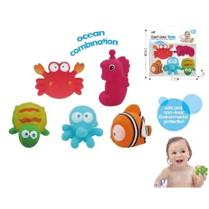 Sea Animals Soft Bath Toys | 5 Pcs