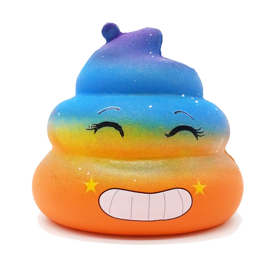 Slow Rebound Decompression Poop Starry Sky Poop Colorful Pu Squishy Toys Relieve Stress