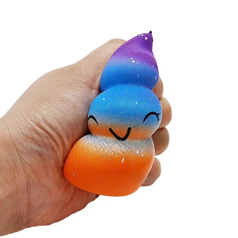 Slow Rebound Decompression Poop Starry Sky Poop Colorful Pu Squishy Toys Relieve Stress