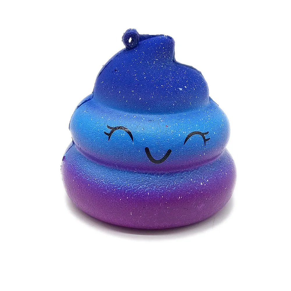 Slow Rebound Decompression Poop Starry Sky Poop Colorful Pu Squishy Toys Relieve Stress