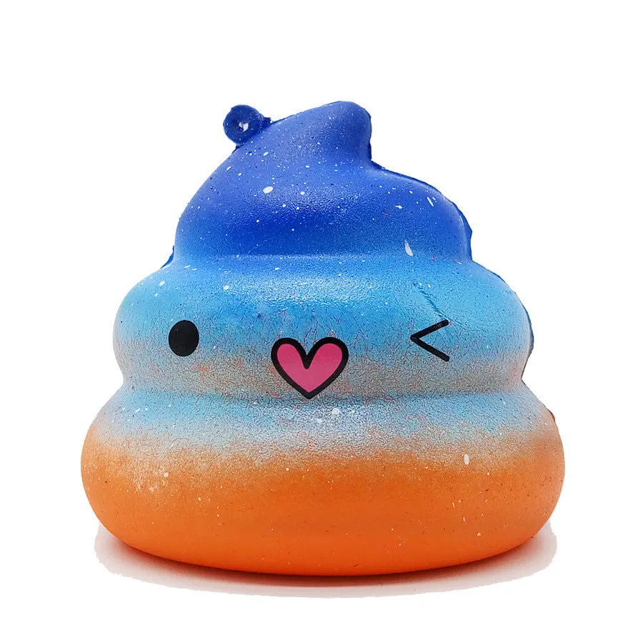 Slow Rebound Decompression Poop Starry Sky Poop Colorful Pu Squishy Toys Relieve Stress