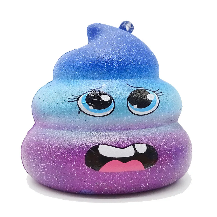 Slow Rebound Decompression Poop Starry Sky Poop Colorful Pu Squishy Toys Relieve Stress